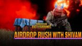 pubg mobile live||Airdrop rush with shivam||squad gameplay