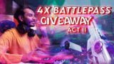 Valorant GIVEAWAY | 4 x Battle Pass Giveaway | Valorant Live India [ !giveaway]