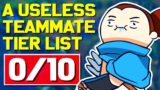 The OFFICIAL League of Legends USELESS Teammate Tier List | GX