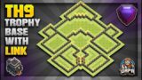 Brand *NEW INSANE* TH9 Trophy/Legends League Base Design WITH COPY LINK 2020