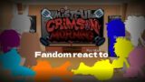 Fandom react to FNF Mistful Crimson Morning remake part 1 (Gacha Club)