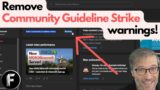 Remove your Community Guideline Strike warnings by taking a test on YouTube!